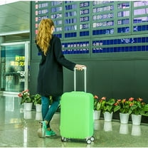 TEHAUX 1Pack Elastic Luggage Cover for 26-30 Inch Suitcases with Travel Design and Protective Functions in Green