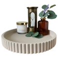 thumbnail image 1 of Bandeja decorativa OAKOA redonda de hormigón para decoración de mesa de café, 1 of 6