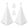 thumbnail image 1 of Soporte para altavoz OUKMIC DJ, paquete de 2 unidades, color blanco, 183 cm de alto, 1 of 7