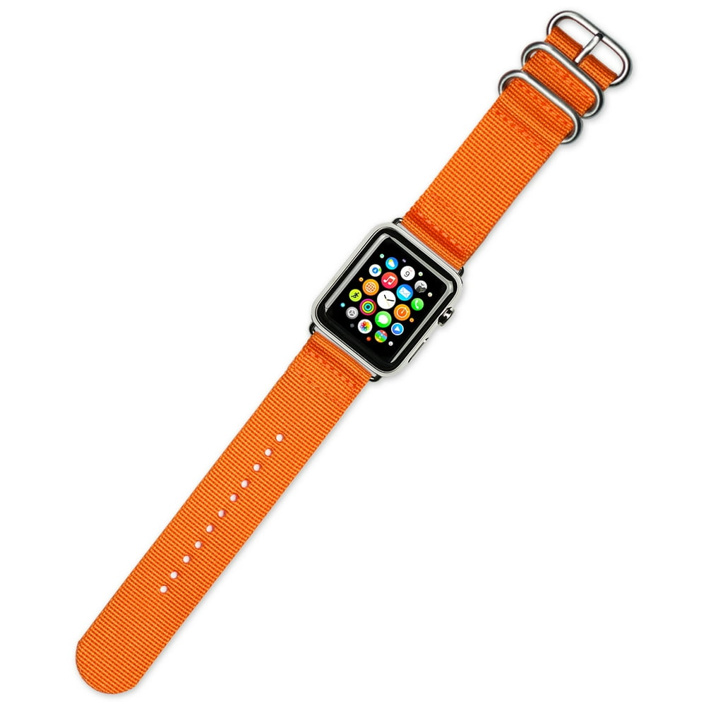 deBeer Apple Watch Band 2Piece Nylon Orange Fits 38mm Series 1