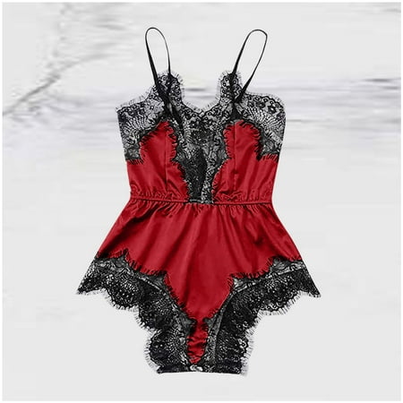 

Whlbf Pyjama Set for Women Clearance Women Fashion Lace Sling Vest Hollow See-Through Ladies Nightdress Set