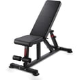 thumbnail image 1 of Banco Plegable de Pesas Multifunción, Banco de Ejercicio, Banco de Abdominales 2en1 con Cuerda, Respaldo Ajustable de 7/11 Posiciones,Cargable hasta 120/200kg, Gimnasio en Casa esquí esquí Gafas de esquí, 1 of 5