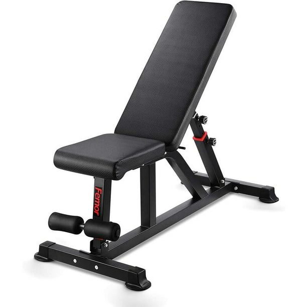 Banco Plegable de Pesas Multifunción, Banco de Ejercicio, Banco de Abdominales 2en1 con Cuerda, Respaldo Ajustable de 7/11 Posiciones,Cargable hasta 120/200kg, Gimnasio en Casa esquí esquí Gafas de esquí