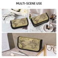 thumbnail image 5 of Haiem Vintage World Map Printed Large Pencil Case, Big Capacity Pencil Pouch Stationery Pen Bag, Storage High Capacity Bag Pouch Holder Box Organizer, Marker Pen Case, 5 of 6