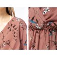 thumbnail image 6 of Women's V Neck Floral Backless Playsuit Long Sleeve Romper Jumpsuit, Pink, Medium, 6 of 6