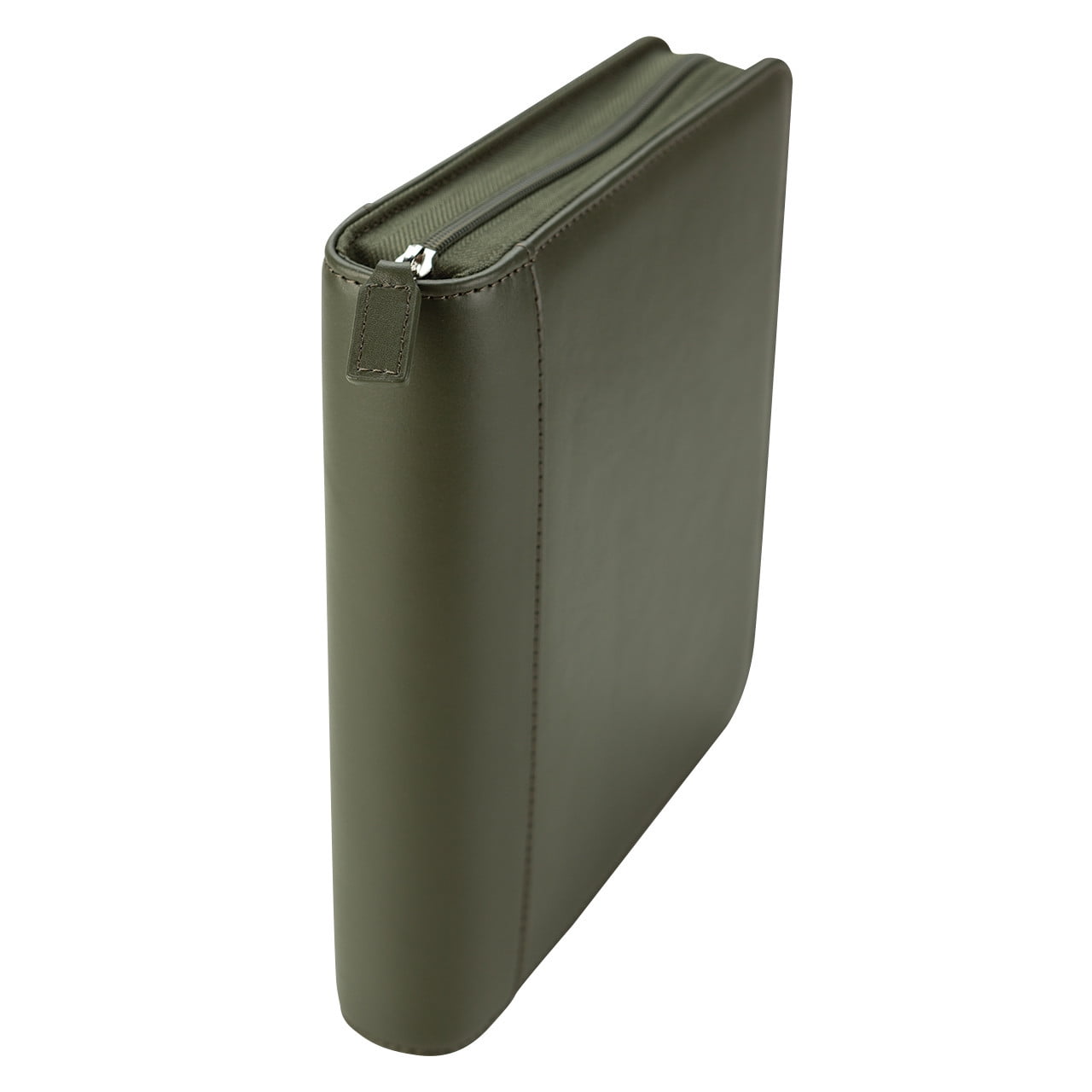 FranklinCovey FC Signature Leather Zipper Binder (Classic Size, Olive)