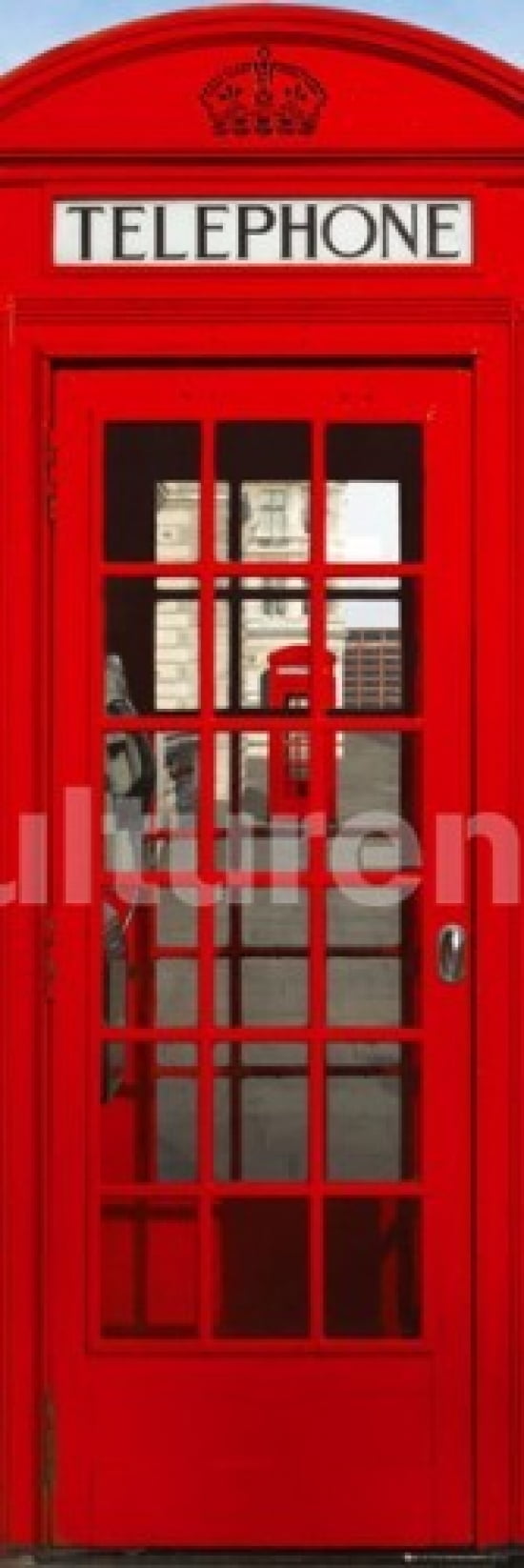 London Phoneboxes Door Travel Poster 62x21 Poster Service