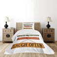 thumbnail image 4 of Ambesonne Live Laugh Love Quilted Bedspread Set 2 Pcs, Rusty Signs, Twin Size, Multicolor, 4 of 5