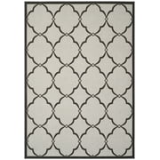 SAFAVIEH Beach House Nick Indoor/Outdoor Area Rug Light Grey/Charcoal, 5'3" x 7'6"