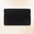 thumbnail image 2 of Elegant Satin Evening Clutch with Lace Overlay Minimalist Handbag for formal Occasions Parties, 2 of 4