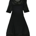 thumbnail image 2 of Nanette Lepore Womens Crochet Fit & Flare Dress, Black, Medium, 2 of 2