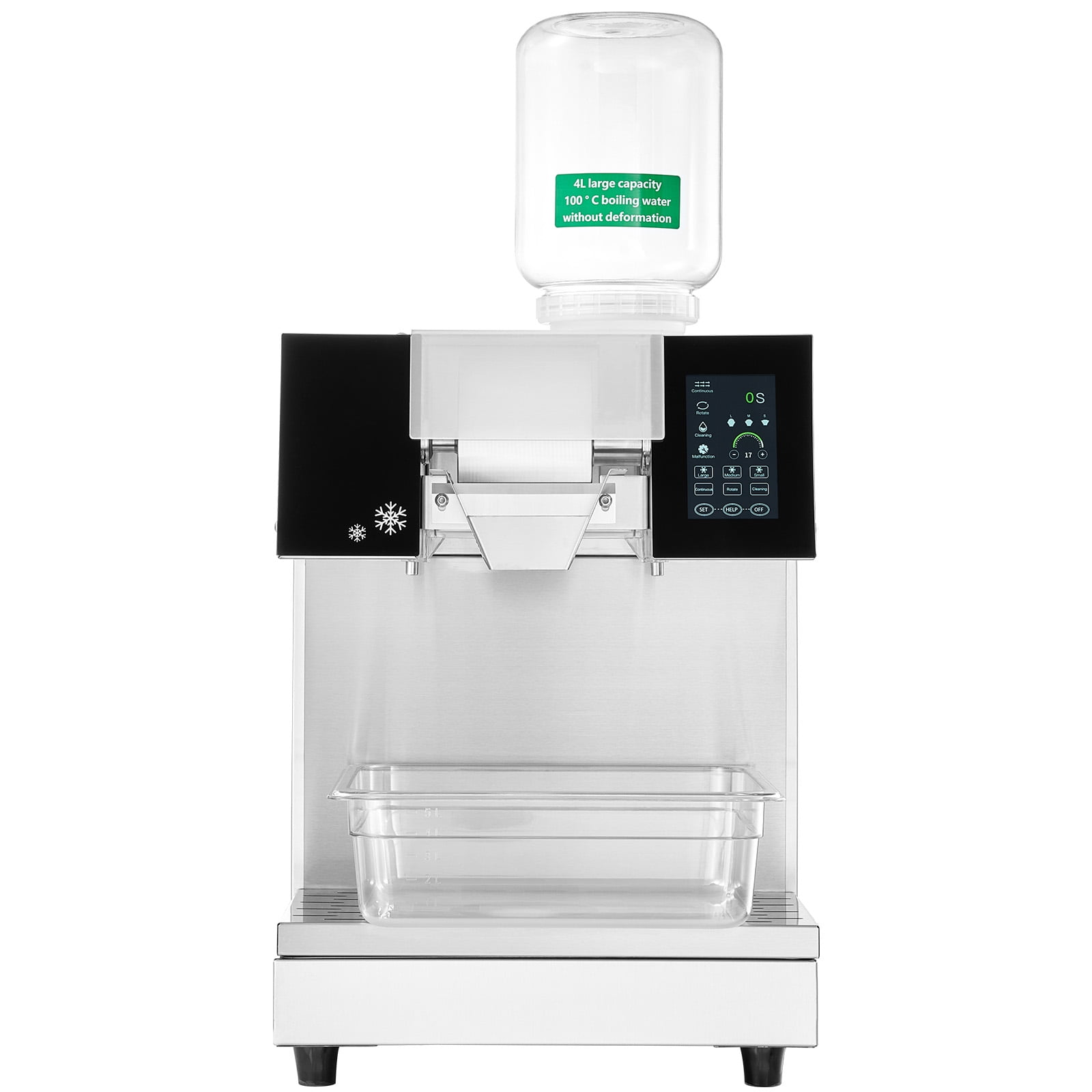 KFFKFF Industrial Snowflake Ice Device, 507LBS/24H Snowflake Ice Creator, Metallic Ice Grinding Equipment, Powered Ice Cone Producer, Air Circulation Mechanism for Quick Heat Loss