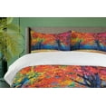 thumbnail image 4 of Ambesonne Nature Duvet Cover Sets, Seasonal Art Picture, 2-King, Vermilion Navy Blue, 4 of 7