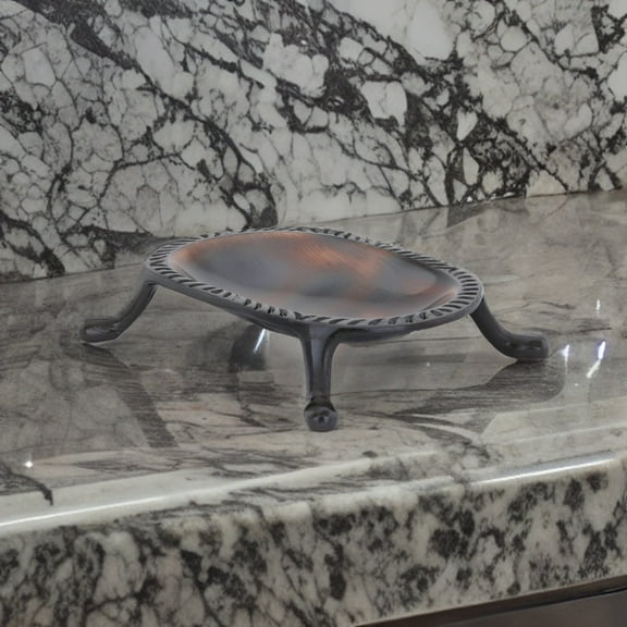 Renovators Supply Vintage Brass Soap Dish Case Clawfoot Oil rub bronze 4 5/8" x 3 1/4" Metal Soap Bar Holders