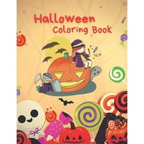 Halloween Coloring Book: Best Halloween Gift For Kids.8.5 by 11 inch pages (Paperback)(Large Print)