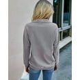 thumbnail image 7 of PRETTYGARDEN Women's Casual Long Sleeve Lapel Zipper Sweatshirt Drawstring Loose Pullover Tops, 7 of 7