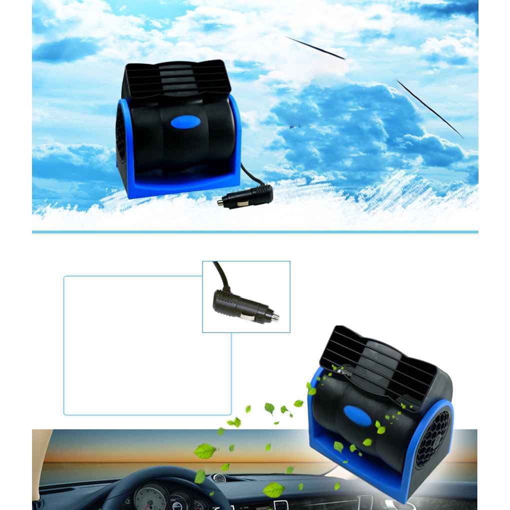 Portable Car Vehicle Truck Cooling Air Fan Auto 12V Silent Cooler Vent Speed Adjustable Mini Air Conditioner