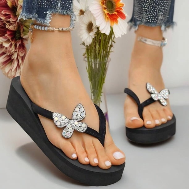 WILLBEST Sandalias De Playa Para Mujer Sandalias De Cuero Para Mujer Sandalias De Verano De Moda Sandalias De Tacón Alto Para Mujer Con Dorado Brillante