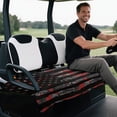 thumbnail image 4 of KUIFORTI Flag American Golf Seat Covers for Cart Summer Outdoor Anti-hot Club Car Blanket Easy Installation Foldable Compatible with EZGO and More 2 Person Seats Golf Carts, 4 of 7