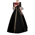 thumbnail image 1 of NMMUED Robes Régence pour Femmes Robes Maxi Robes Gothiques de Mascarade Costume Victorien Femmes Costumes de Mascarade pour Femmes Robe Gothique Costume Renaissance Femmes Noir m, 1 of 5