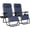 Navy Blue, variant on 26" Zero Gravity Recliners Outdoor Adjustable Folding Reclining Lounge Chairs w/Pillows, Cup Holder Trays and Carry Strap for Patio Backyard Beach Set of 2