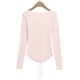 thumbnail image 5 of Ailaofu Women's Long Sleeve Cardigan Sweater V Neck Bow Tie Front Lightweight Shrug Sweater, 5 of 5