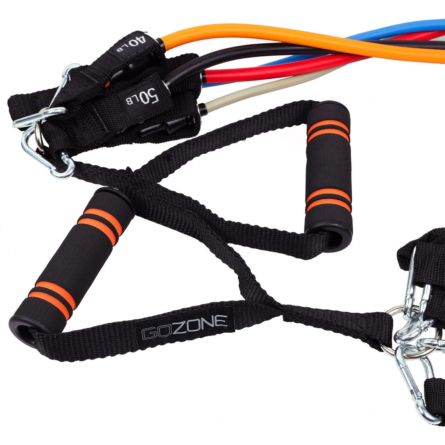 GoZone All-in-One Resistance Band Set – Multi-Colour, Includes ankle cuffs