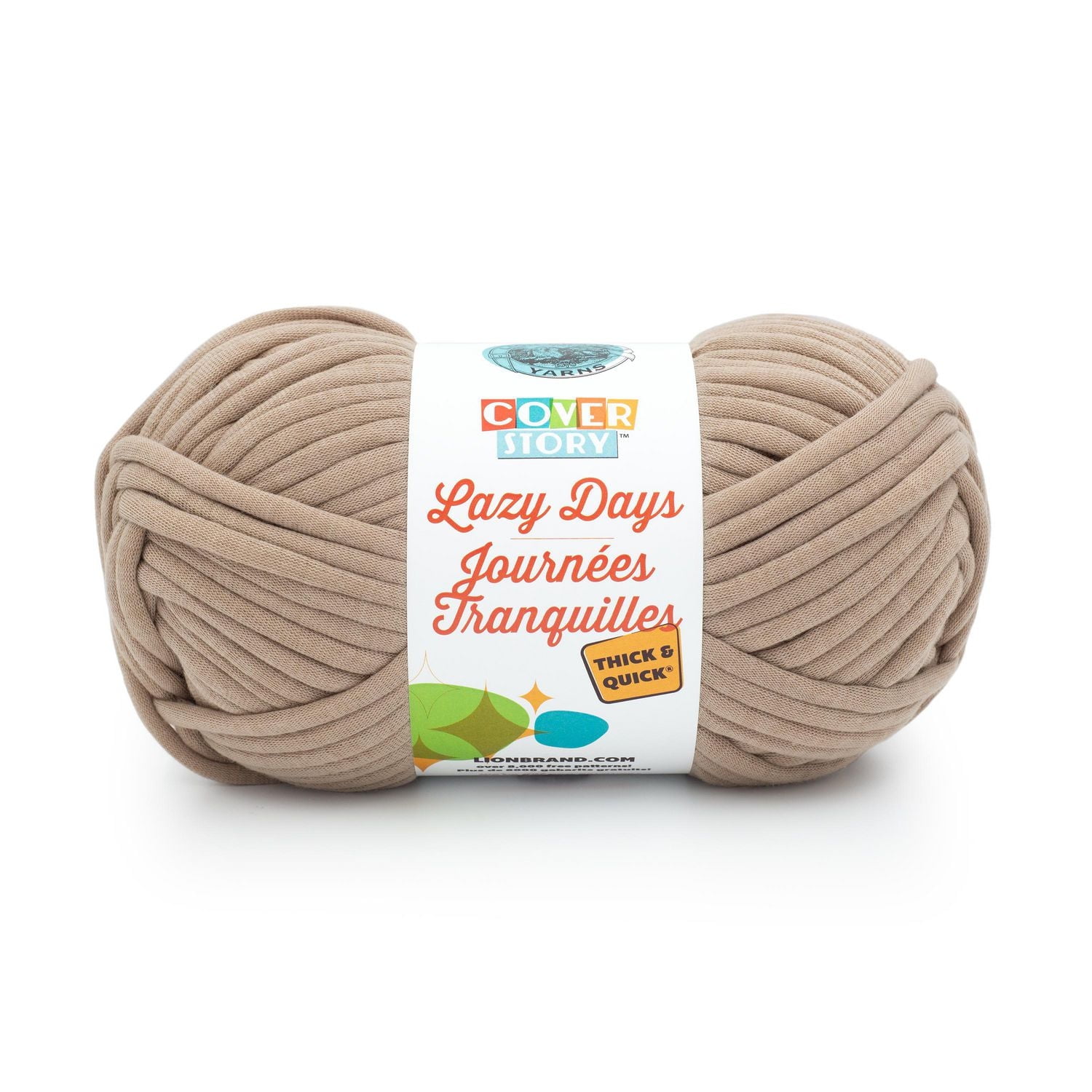 Lion Brand Cover Story Lazy Days Thick & Quick Yarn #6 Super Bulky Polyester Yarn 250g/144m 1 Ball
