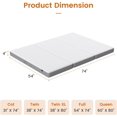 thumbnail image 2 of generics Foldable Mattress Full Size, 4 Inch Folding Double Mattress with Carry Bag, Firm Tri Fold Floor Mattresses with Washable Cover, Portable Trifold Mattresses for Sofa, RV, 54" x74", No Odor, 2 of 7
