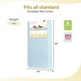 thumbnail image 4 of Evolur Rest EZ 2 in 1 Mini Crib Mattress, Blue, 4 of 13