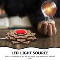 thumbnail image 3 of HEALEEP light display stands for home decor natural wood finish lighted support 1Set, 3 of 8