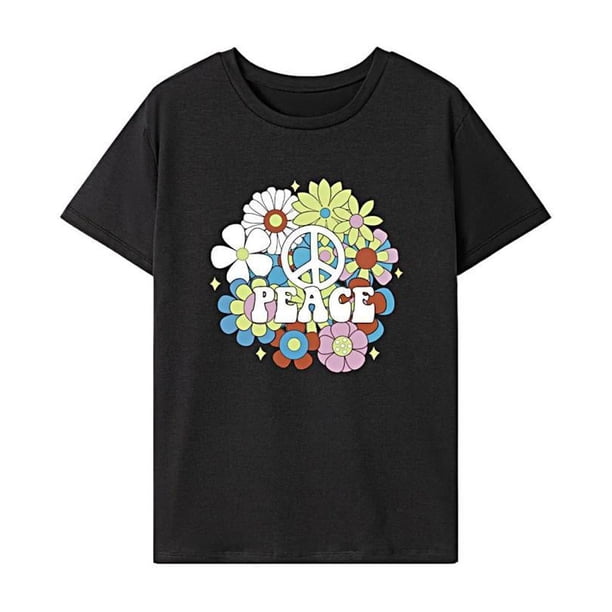 Camiseta de mujer con cuello redondo y transpirable de verano para mochileros y desplazamientos L