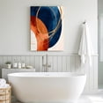 thumbnail image 6 of Canvas Wall Art, Navy Blue Burnt Orange Framed Canvas Prints for Bathroom Hallway, Boho Art Modern Geometric Small Gallery Wrapped Wall Decor for Home Office, Gifts, 8"x10" Ship Next Day, 6 of 8