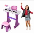 thumbnail image 2 of Piano Musical Infantil Electrico Con Banco Y Microfono Niños Violeta, 2 of 5