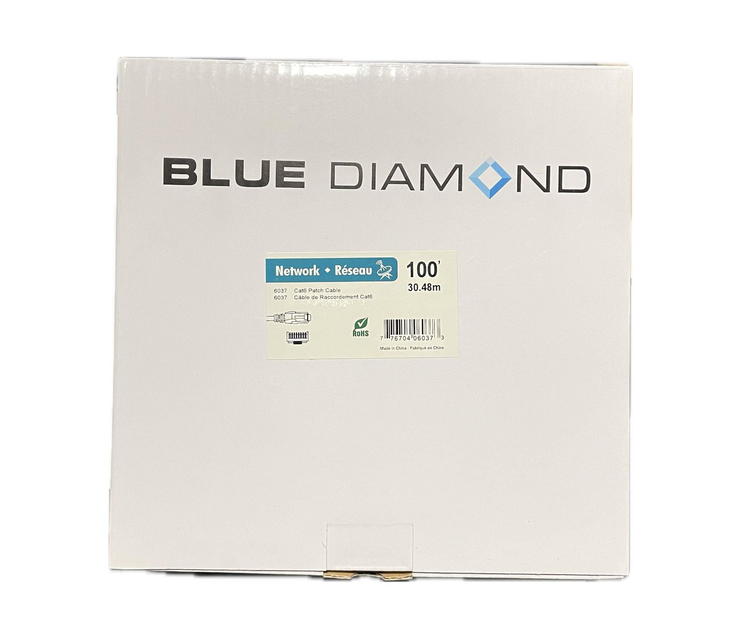 BlueDiamond Câble de raccordement Ethernet Cat6 homologué CSA et UL - 75pi, rouge