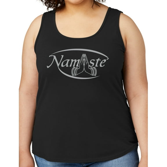 Women's NAMASTE Yoga Mid-weight Tanktop, XL Jet Black