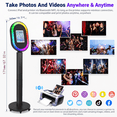 thumbnail image 4 of Portable iPad Photo Booth Stand with RGB Ring Light - Compatible with 10.2" to 13" iPad Pro/Air, Party Selfie Station for Weddings & Corporate Events (Black/Flight Case)​, 4 of 8
