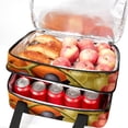 thumbnail image 5 of Thanksgiving Insulated Double Layered Lunch Bag with Two Compartments - Large Capacity Handheld Meal Bag for Insulation and Refrigeration, 5 of 6