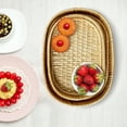 thumbnail image 2 of Household Essentials Handwoven Willow Nestable Oval Trays, Natural, Set of 2, 2 of 5