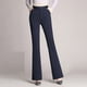 thumbnail image 2 of Pantalones rectos de cintura alta para mujer: cintura elástica, pantalones acampanados con bolsillos, 2 of 6