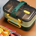 thumbnail image 4 of OUSITAID Box Lunch Stainless Steel Bento Cutlery Portable Outdoor Case Utensils Three-Layer Japanese Children Compartment Pink, 4 of 8
