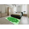 thumbnail image 4 of Ahgly Company Indoor Round Patterned Jade Green Area Rugs, 4' Round, 4 of 6