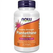 NOW Supplements, Pantethine (Coenzyme A Precursor) 600 mg, Double Strength, Cardiovascular Health*, 60 Softgels
