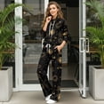 thumbnail image 3 of Uorisanigo Moon Sun Women's 2 Piece Outfits Casual Mock Neck Sweatshirt and Wide Leg Pants Tracksuit Sets Oversized Drawstring Pullover Hoodies and Sports Pants Matching Set for Teen Girls, 3 of 8