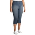 thumbnail image 5 of A3 Denim Women's Plus Size Constructed Waist Capris, 5 of 6