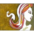thumbnail image 2 of Goddess, Jami 18x15 White Modern Wood Framed Museum Art Print Titled - Rainbow Hair, 2 of 4