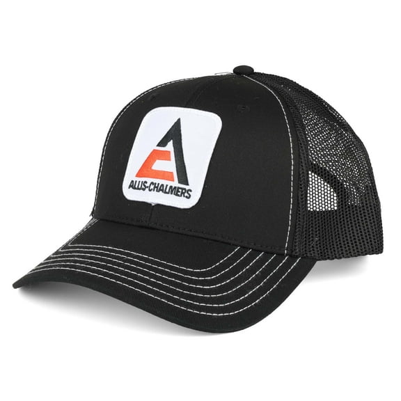 Allis Chalmers Logo Black Mesh Back Cap with White Stitching NA66