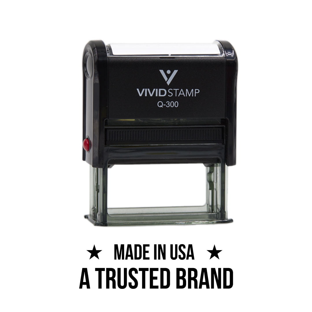 (3 pack) All Quality Made In USA A Trusted Brand Self-Inking Rubber Stamp | Professional Business Branding (Black Ink) - Q-300