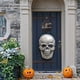 thumbnail image 4 of Señal de bienvenida de Halloween para decoración de puerta delantera, corona redonda de madera para colgar en la pared para fiesta navideña, 4 of 5