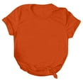 thumbnail image 4 of Loopsun Womens Summer Top, Tshirts for Women, Fashion Women's Solid Color Casual Pullover Short Sleeve Top Orange M, 4 of 4